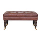Buffalo - Leather Ottoman With Castor Legs - Furniture Home Direct
