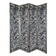 Room Divider, Herero 4 Panel Decorative Screen - Black - Furniture Home Direct