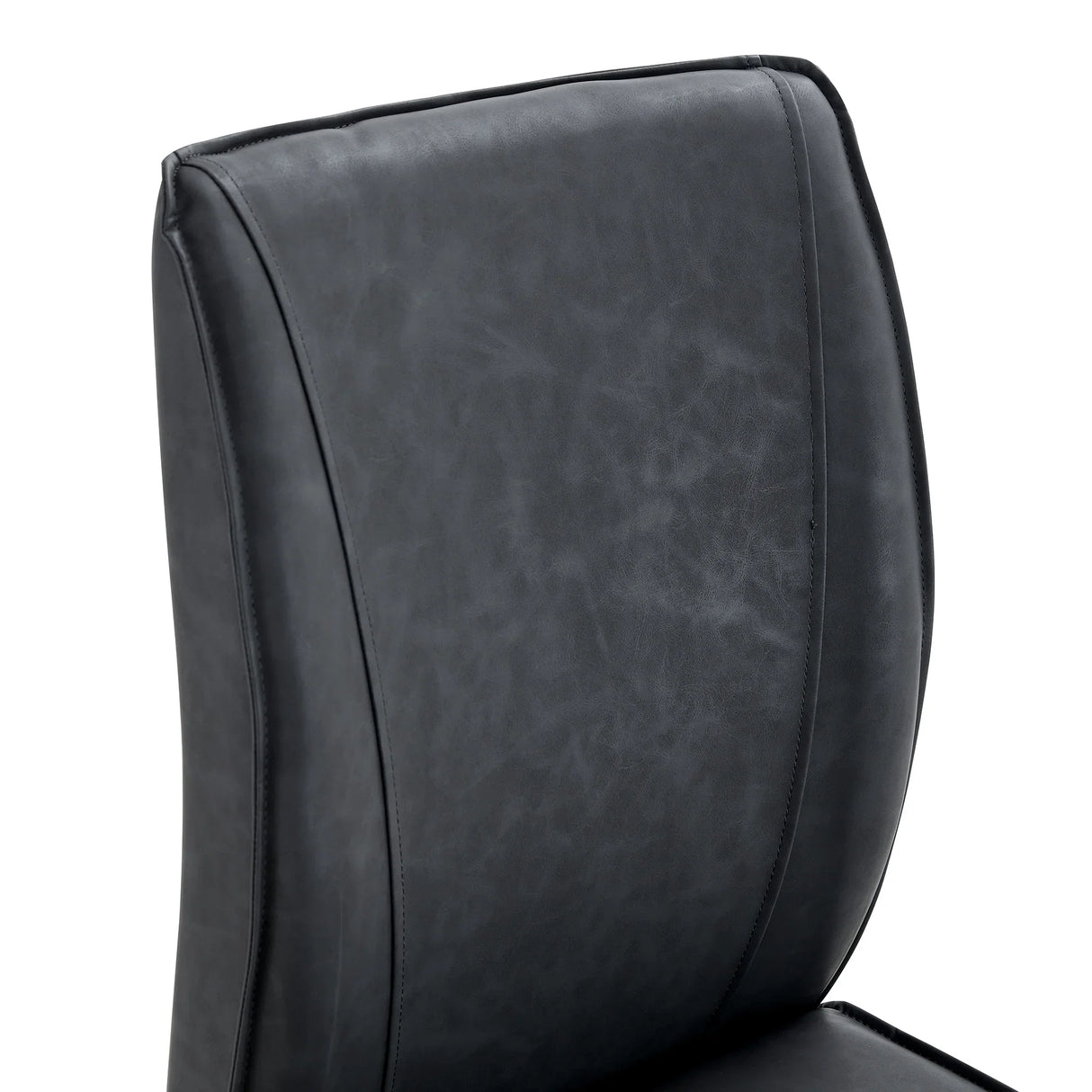 Dining Set Round Table With Black PU Leather Chairs White - Furniture Home Direct