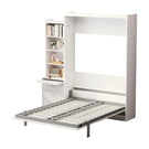 Morden Deisgn Vertical Murphy Bed With Shelf And Drawers For Bedroom Or Guestroom Wall Bed Space Saving Hidden Bed With New Style Gas Struts - Furniture Home Direct