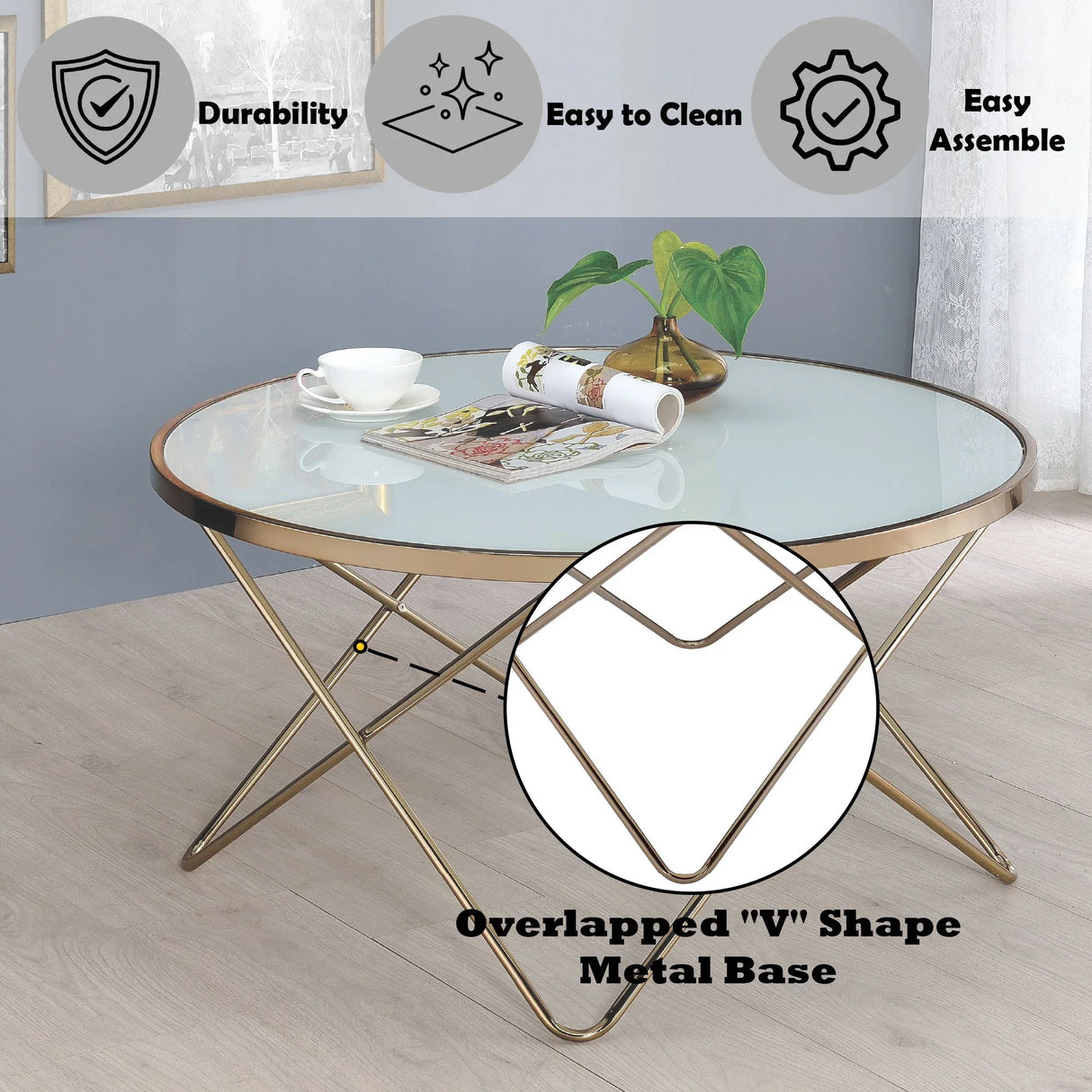 Valora - Glass Coffee Table - Furniture Home Direct