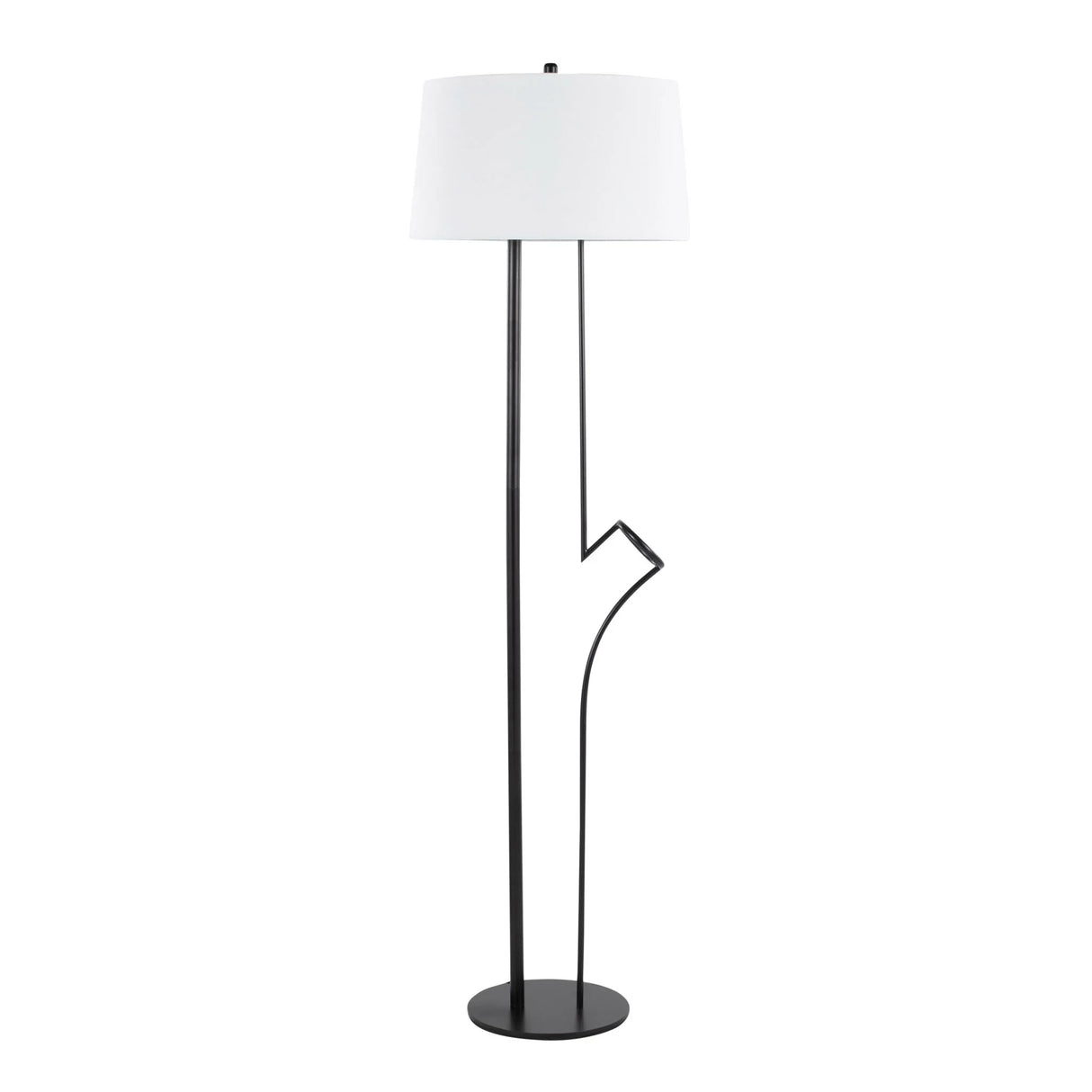 Shadow Contemporary Floor Lamp - Black / White - Furniture Home Direct