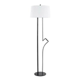 Shadow Contemporary Floor Lamp - Black / White - Furniture Home Direct