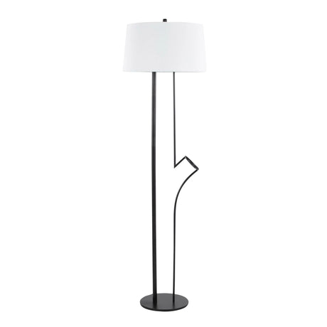 Shadow Contemporary Floor Lamp - Black / White - Furniture Home Direct