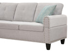 Alger - 98" Wide Left Hand Facing Sofa & Chaise With Ottoman - Furniture Home Direct