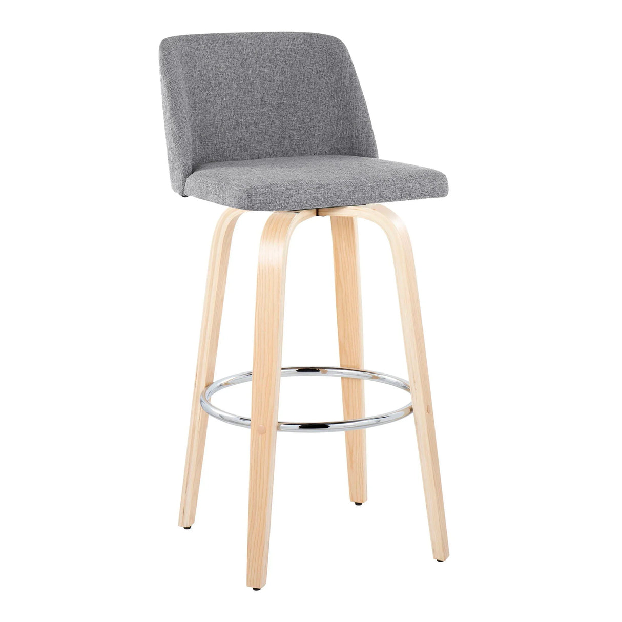 Toriano - Contemporary Fixed Height Barstool & Swivel With Round Footrest (Set of 2) - Furniture Home Direct