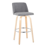 Toriano - Contemporary Fixed Height Barstool & Swivel With Round Footrest (Set of 2) - Furniture Home Direct