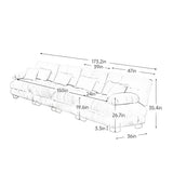 Modular Chenille Sofa - Gray - Furniture Home Direct