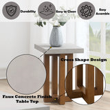 Keven - Faux Concrete Top Table - Furniture Home Direct