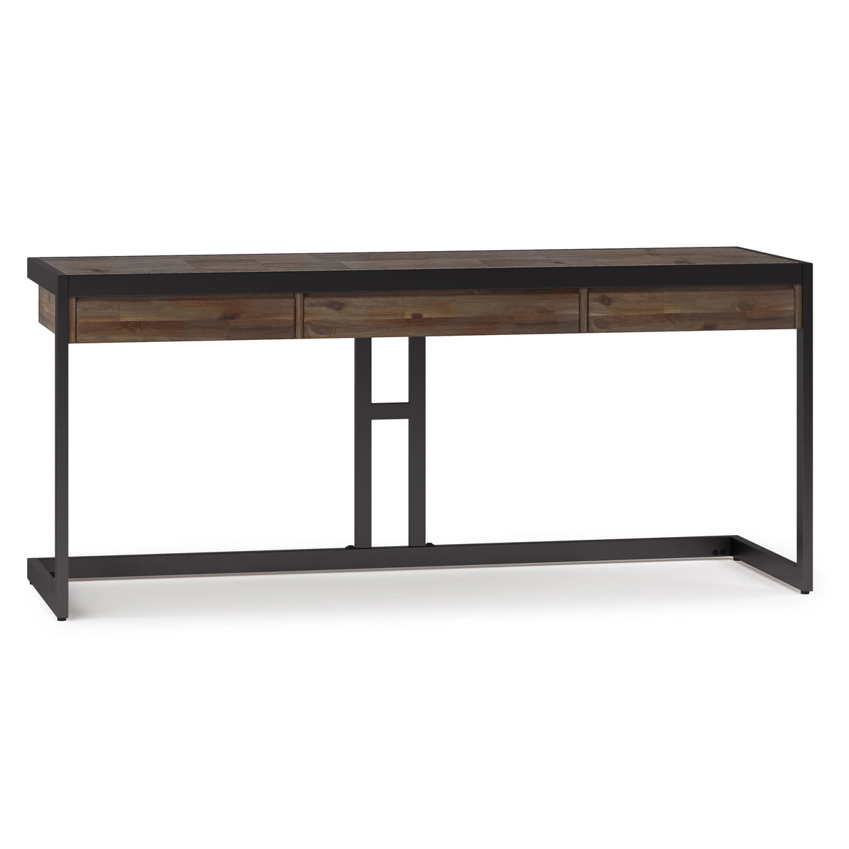 Erina - Large Desk - Rustic Natural Aged Brown - Furniture Home Direct