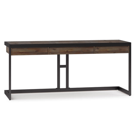 Erina - Large Desk - Rustic Natural Aged Brown - Furniture Home Direct