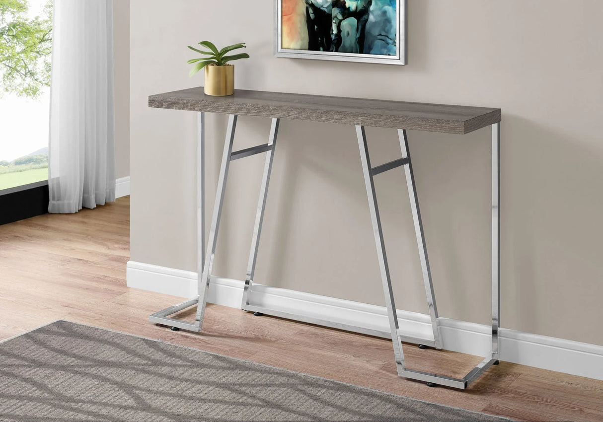 Accent Console Table For Entryway, Durable Construction - Taupe - Furniture Home Direct