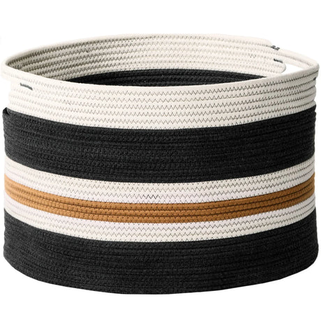 Gregory - Cotton Round Storage Basket - Furniture Home Direct