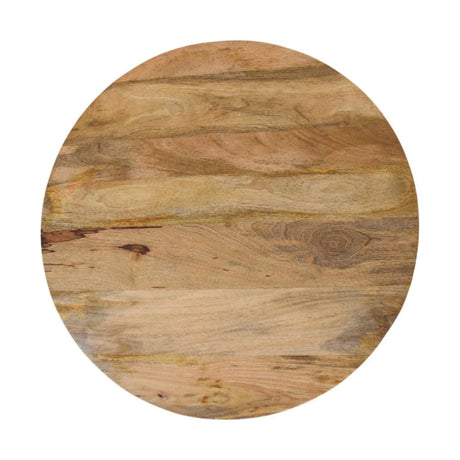 Slatted Round Coffee Table - Beige - Furniture Home Direct