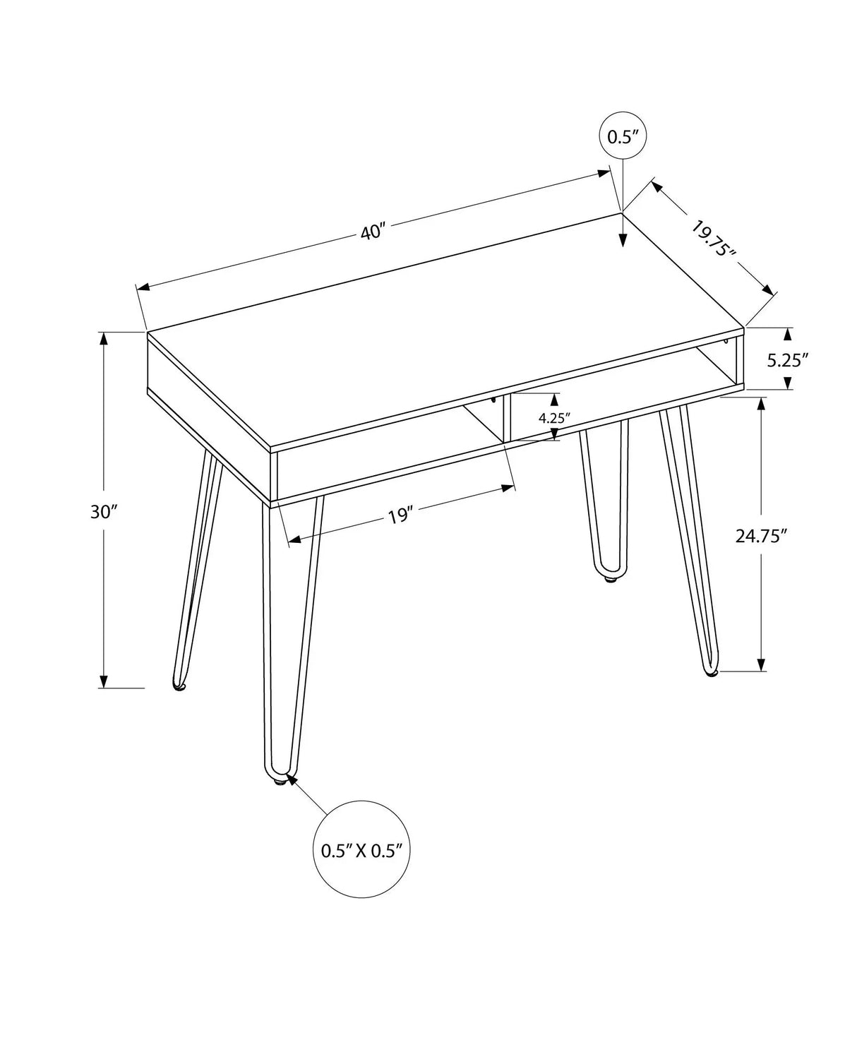 Computer Desk, Home Office, Laptop, Left And Right Set-Up, Storage Drawers, Work, Contemporary, Modern - Furniture Home Direct