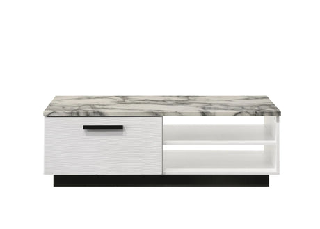 Matilda - Coffee Table With White Faux Marble Top - White - Furniture Home Direct