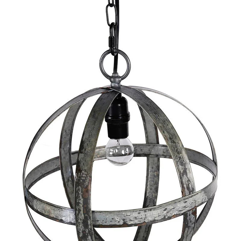 Metal Chandelier, Hanging Light Fixture With Adjustable Chain For Kitchen, Bulb Not Included - Gray - Furniture Home Direct