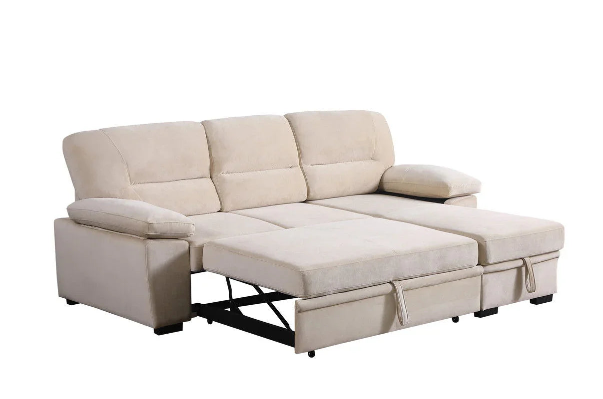 Kipling - Reversible Sleeper Sectional Sofa Chaise - Furniture Home Direct