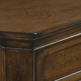 King Panel Bed With Nightstands Traditional Wood Walnut - Furniture Home Direct