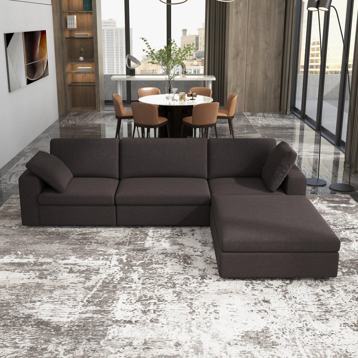 Cecilia - Modular Corner Sectional Modern Sofa - Furniture Home Direct