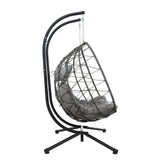 2 Persons Egg Chair with Stand - Gray - Furniture Home Direct