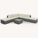 8 Pieces Outdoor Patio Furniture Conversation Wicker Sofa Set - Furniture Home Direct
