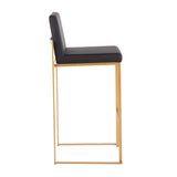 Fuji - Contemporary Design High Back Barstool (Set of 2) - Furniture Home Direct