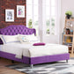 Upholstered Velvet Bed Transitional - Furniture Home Direct