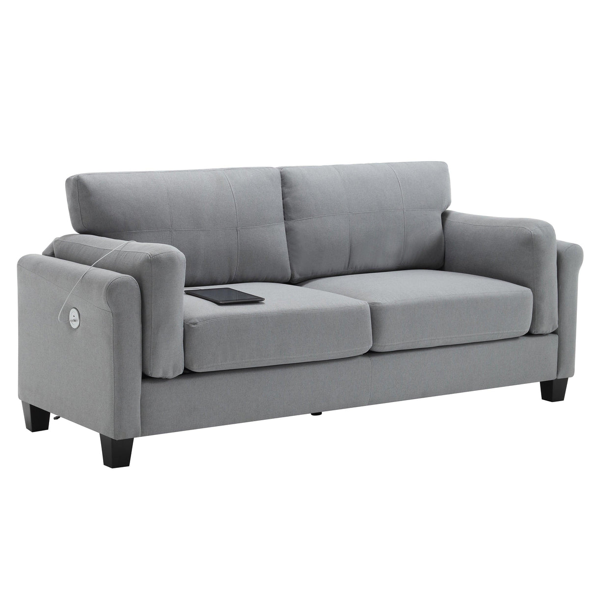 Modern 3 Piece Living Room Set - Gray - Furniture Home Direct
