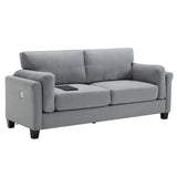 Modern 3 Piece Living Room Set - Gray - Furniture Home Direct