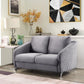 Sofia - Velvet Modern Chic Loveseat Couch - Furniture Home Direct