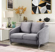 Sofia - Velvet Modern Chic Loveseat Couch - Furniture Home Direct