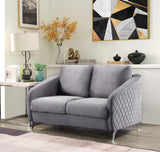 Sofia - Velvet Modern Chic Loveseat Couch - Furniture Home Direct