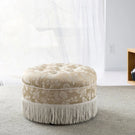 Yolanda - Round Upholstered Accent Ottoman - Furniture Home Direct