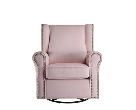 Tamaki - Glider Chair With Swivel - Pink - Furniture Home Direct