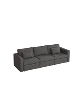 Modern Cotton Linen Modular Sectional Sofa, with Pillows - Dark Gray - Furniture Home Direct