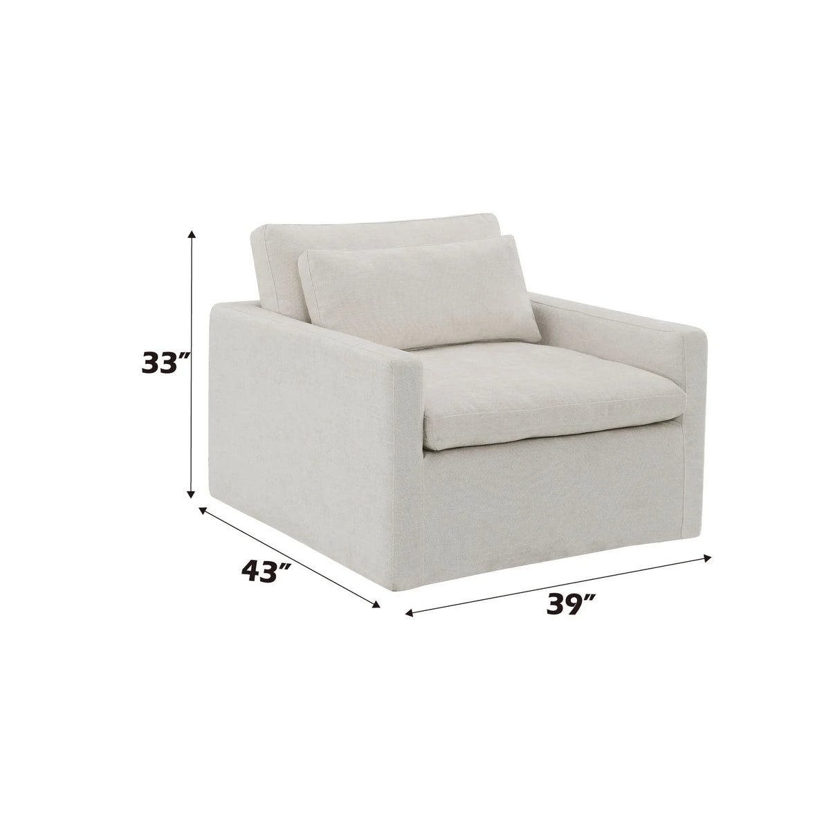 Naveen - Swivel Chair With 1 Toss Pillow - Furniture Home Direct