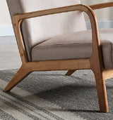 Classic Mid-Century Modern Accent Chairs, Open Framed Armchair With Cushioning - Furniture Home Direct