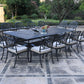 Rectangular Metal Dining Set With Cushions - Furniture Home Direct