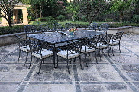 Rectangular Metal Dining Set With Cushions - Furniture Home Direct