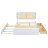 Headboard Bed With 2 Drawers And Trundle - Furniture Home Direct
