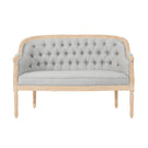 French Country Chesterfield Style Tufted Loveseat