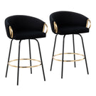 Claire - Contemporary / Glam Counter Stool (Set of 2) - Furniture Home Direct