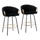 Claire - Contemporary / Glam Counter Stool (Set of 2) - Furniture Home Direct