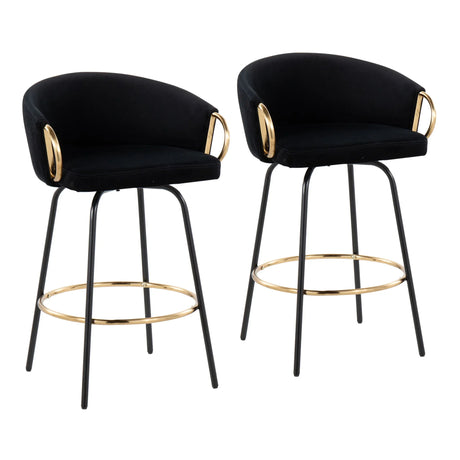 Claire - Contemporary / Glam Counter Stool (Set of 2) - Furniture Home Direct