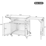 Versatile Outdoor Cabinet With Folding & Expandable Work Surfaces, Ample Storage Space, And Lockable Wheels - Matte Black - Furniture Home Direct