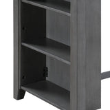 Graham - Small Space Counter Height Dining Table With USB Charging Ports And Shelves - Furniture Home Direct