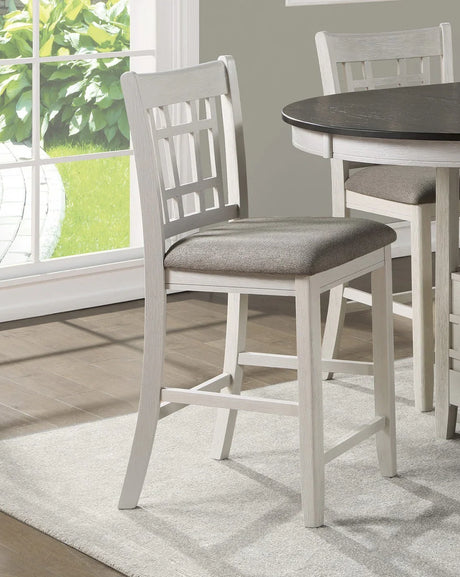 Counter Height Dining Set With Storage Base Antique White - Furniture Home Direct