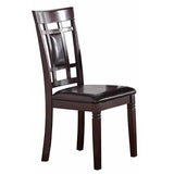 Dining Set with Upholstered PU Chairs 7 Piece Espresso - Furniture Home Direct