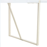 Dining Table Industrial Rectangular MDF Metal Frame White - Furniture Home Direct
